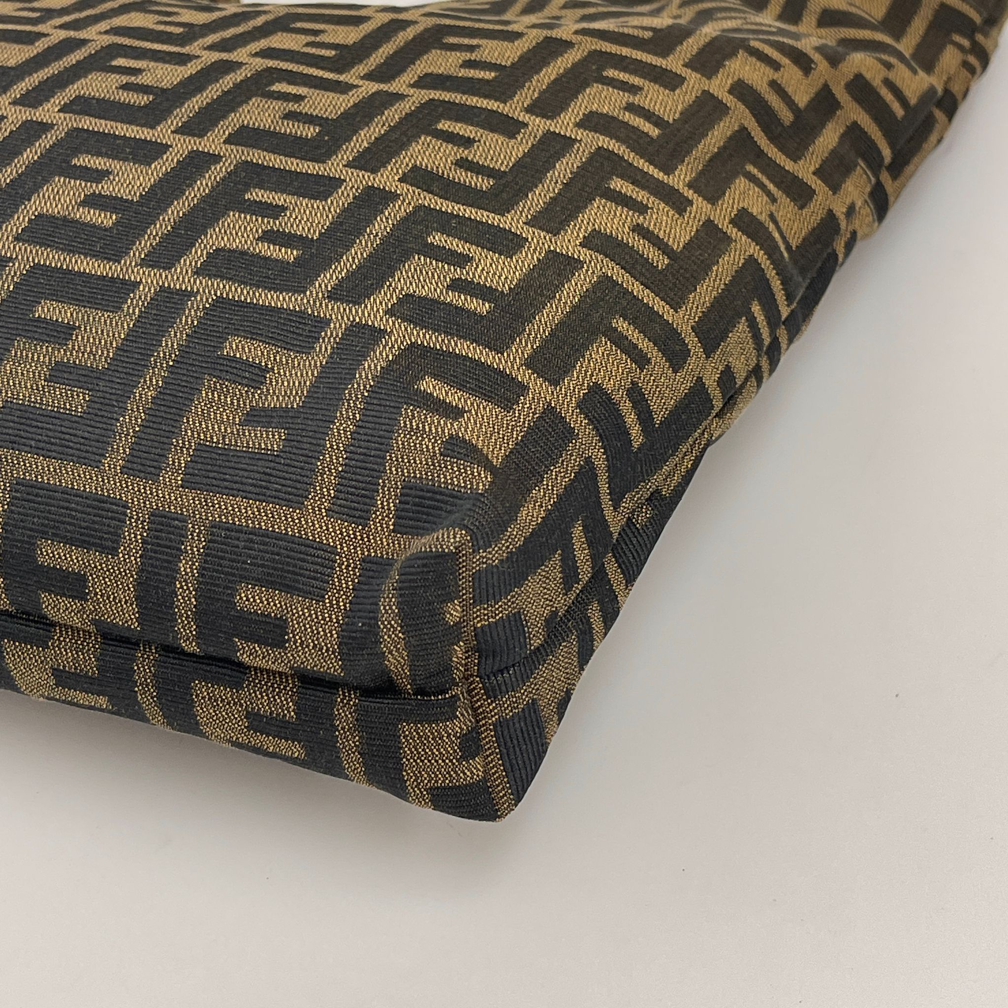 Fendi Borsa Shopper Hobo in Tela Zucca Marrone