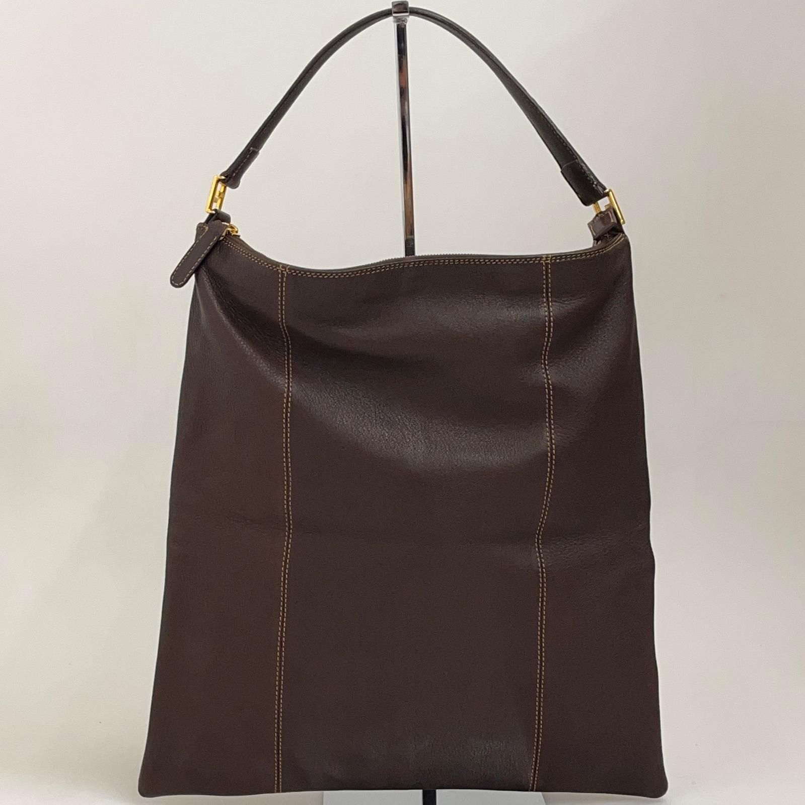 Fendi Borsa Shopper in Pelle Marrone – Maxi Pochette