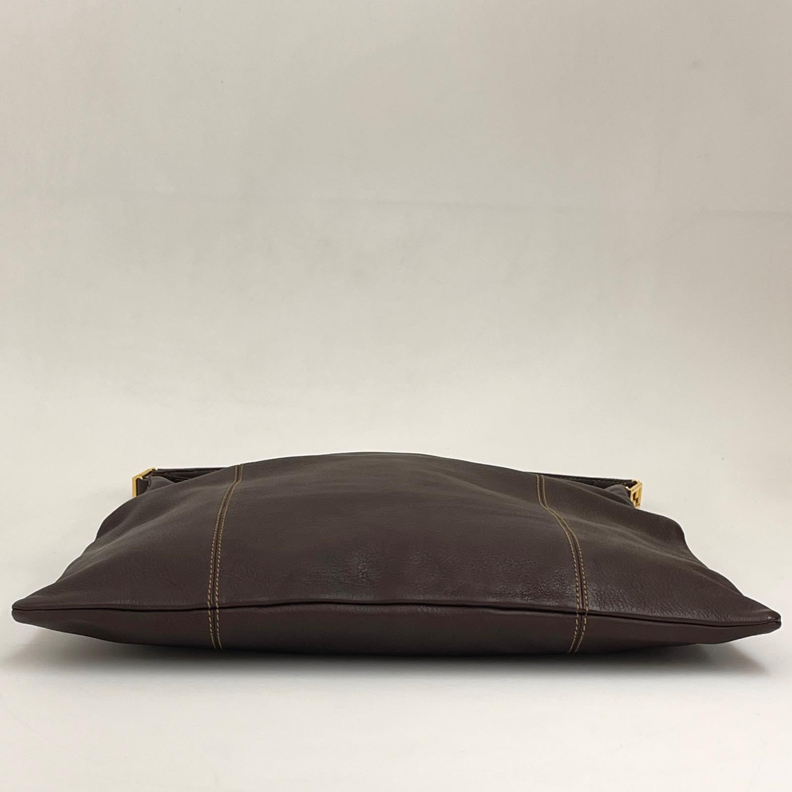 Fendi Borsa Shopper in Pelle Marrone – Maxi Pochette