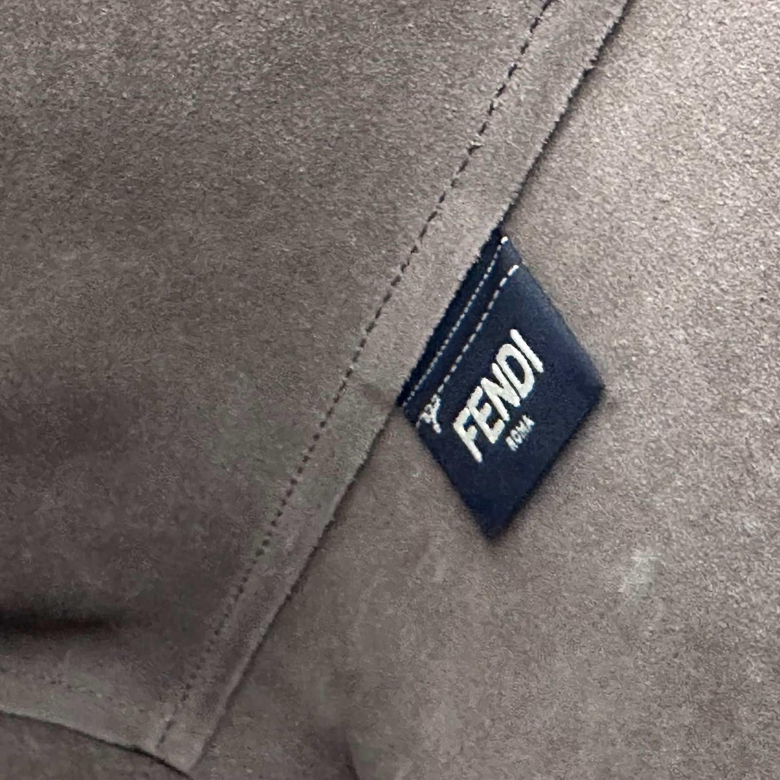 Fendi Borsa Shopping Logo Vitello Bianca con pochette