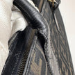 Fendi Borsa Tote Vintage Zucca FF in Tessuto Nero e Oro Lurex