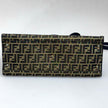 Fendi Borsa Tote Vintage Zucca FF in Tessuto Nero e Oro Lurex