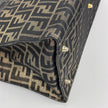 Fendi Borsa Tote Vintage Zucca FF in Tessuto Nero e Oro Lurex