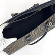 Fendi Borsa Tote Vintage Zucca FF in Tessuto Nero e Oro Lurex