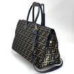 Fendi Borsa Tote Vintage Zucca FF in Tessuto Nero e Oro Lurex