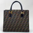 Fendi Borsa Tote Zucca FF Canvas con Dettagli in Pelle