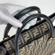 Fendi Borsa Tote Zucca FF Canvas con Dettagli in Pelle