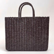 Fendi Borsa Vintage Rattan Lucido Marrone con Interno Zucca FF