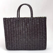 Fendi Borsa Vintage Rattan Lucido Marrone con Interno Zucca FF