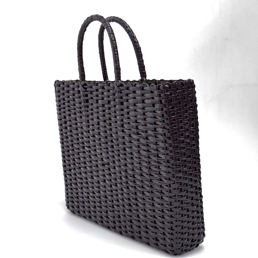 Fendi Borsa Vintage Rattan Lucido Marrone con Interno Zucca FF