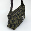 Fendi Borsa Vintage Zucca FF in Tessuto Jacquard Marrone