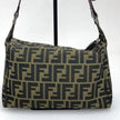 Fendi Borsa Vintage Zucca FF in Tessuto Jacquard Marrone