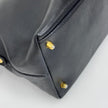 Fendi Borsa Vintage in Pelle Nera con Logo FF Dorato