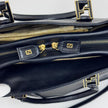 Fendi Borsa Vintage in Pelle Nera con Logo FF Dorato