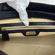 Fendi Borsa Vintage in Pelle Nera con Logo FF Dorato