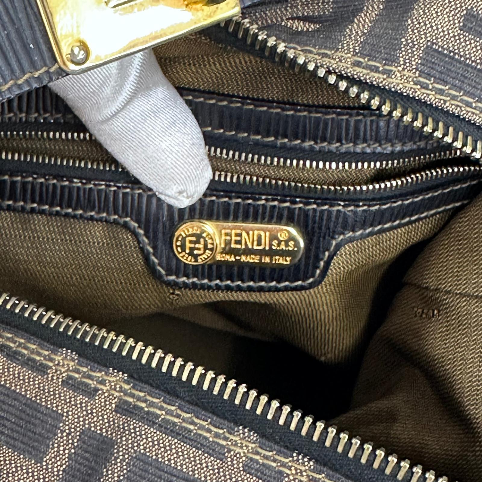 Fendi Borsa Zaino Vintage Zucca FF Marrone