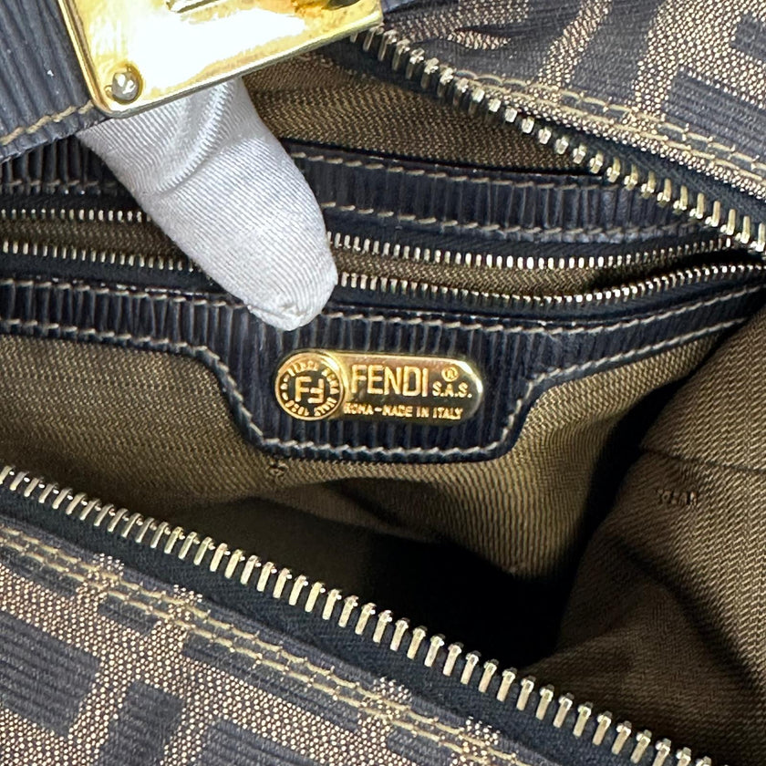 Fendi Borsa Zaino Vintage Zucca FF Marrone