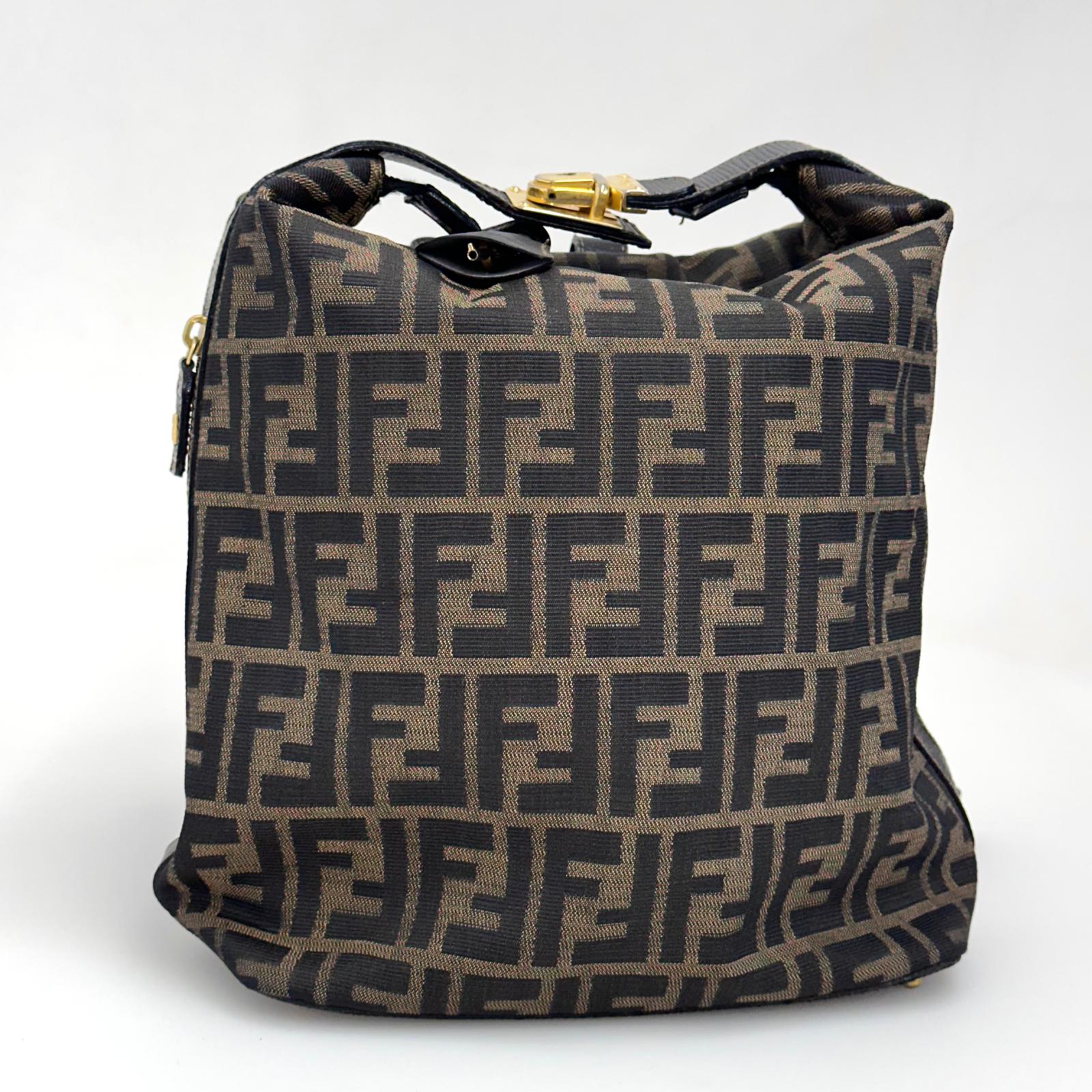 Fendi Borsa Zaino Vintage Zucca FF Marrone