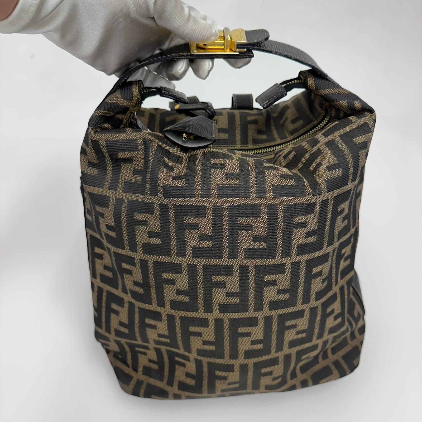 Fendi Borsa Zaino Vintage Zucca FF Marrone