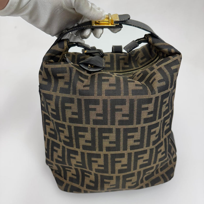 Fendi Borsa Zaino Vintage Zucca FF Marrone