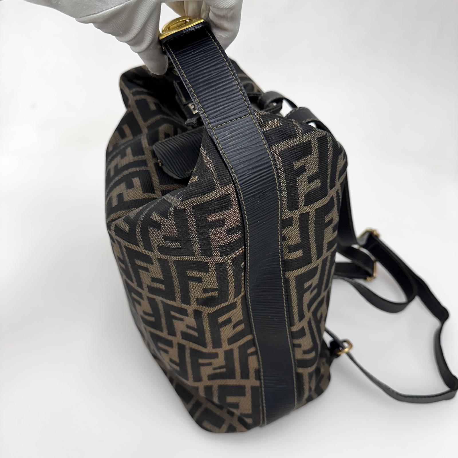 Fendi Borsa Zaino Vintage Zucca FF Marrone