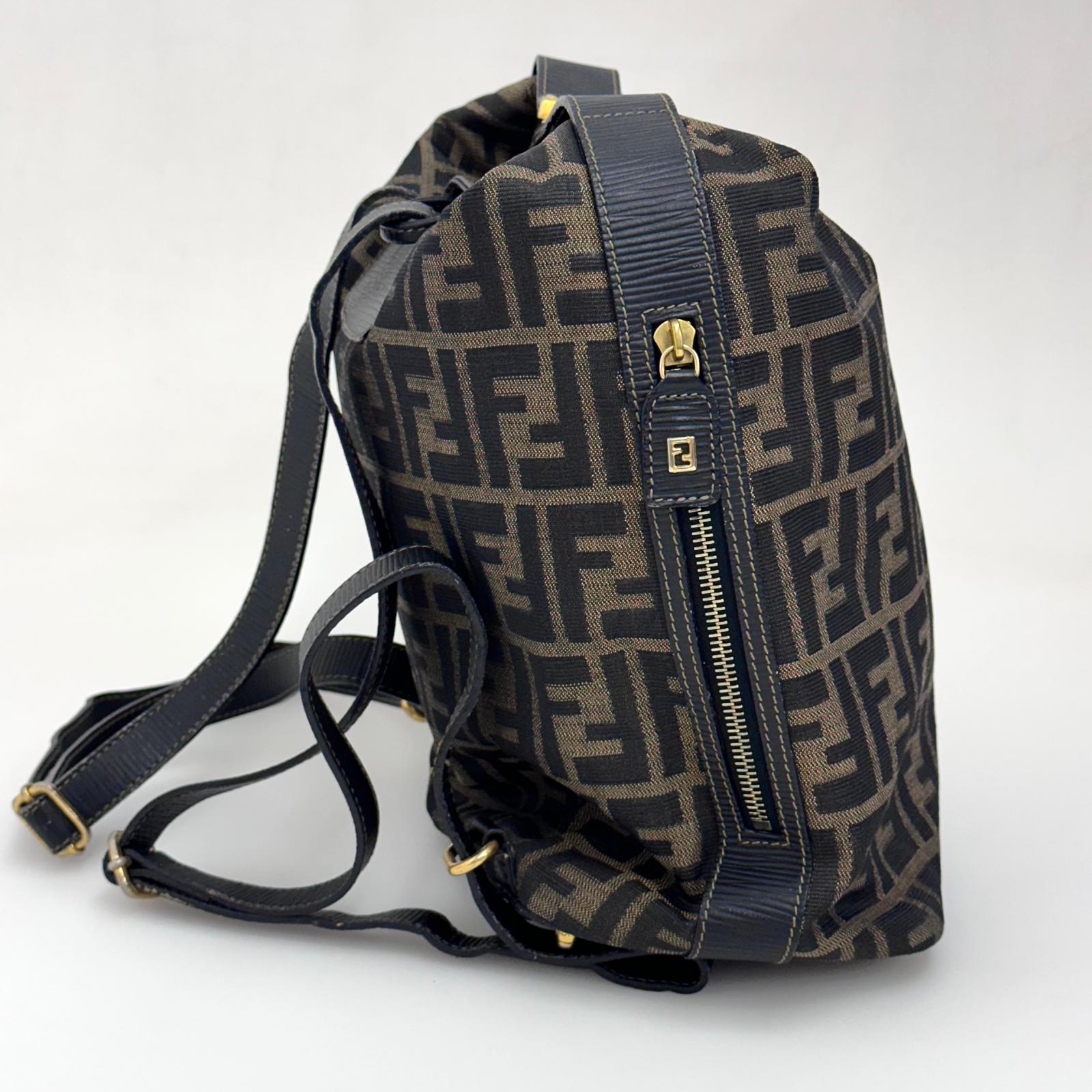 Fendi Borsa Zaino Vintage Zucca FF Marrone
