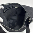 Fendi Borsa/Zaino in nylon nero con logo FF embossed