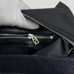 Fendi Borsa/Zaino in nylon nero con logo FF embossed