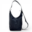Fendi Borsa/Zaino in nylon nero con logo FF embossed