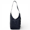 Fendi Borsa/Zaino in nylon nero con logo FF embossed