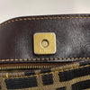Fendi Borsa a Spalla Vintage in Tessuto Zucca Marrone