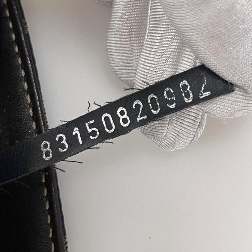 Fendi Borsa a Spalla Vintage in Tessuto Zucca Marrone