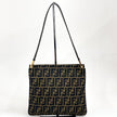 Fendi Borsa a Spalla Vintage in Tessuto Zucca Marrone