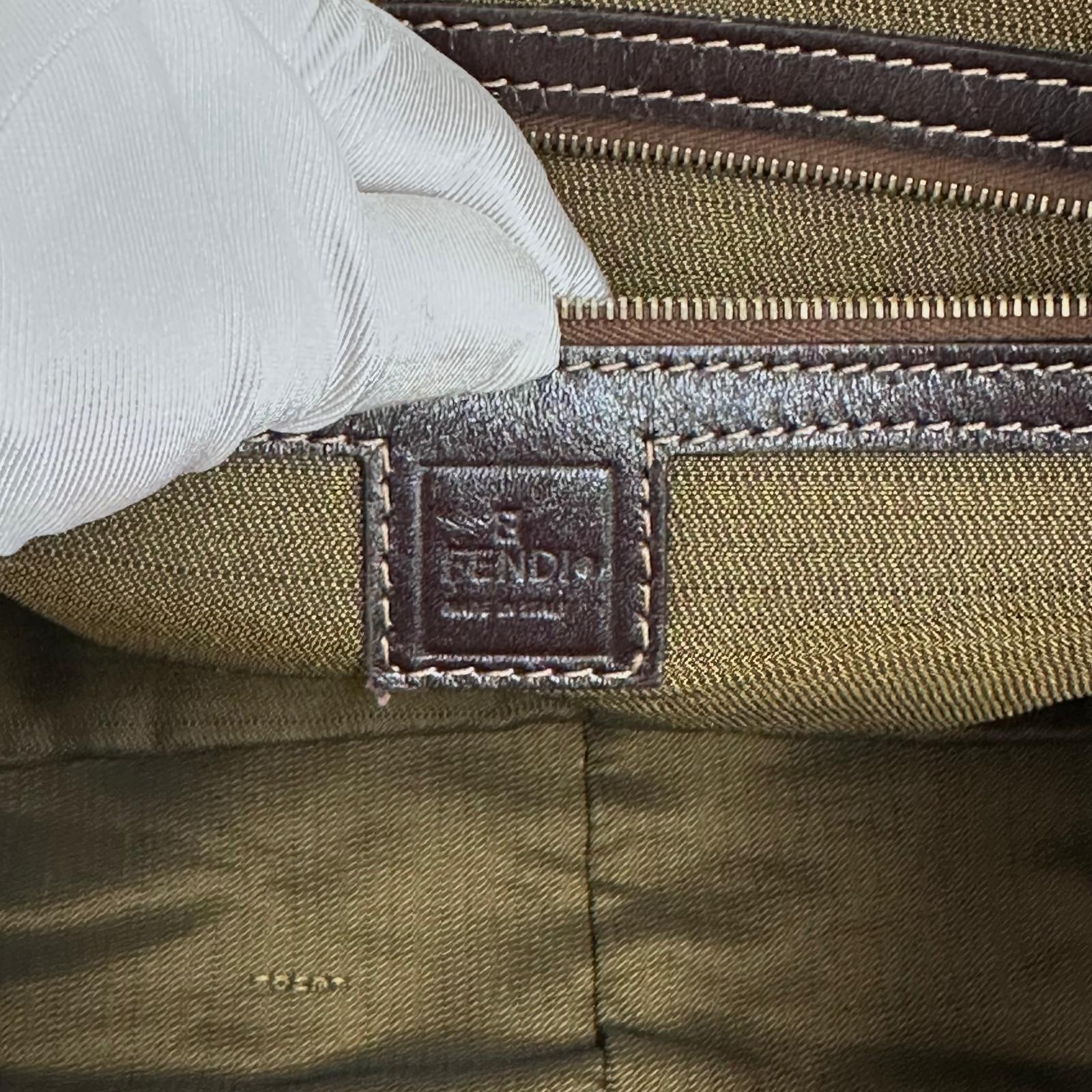 Fendi Borsa a mano e tracolla Zucca Canvas marrone vintage