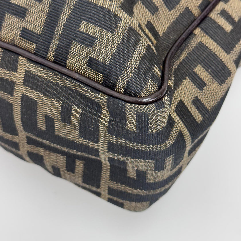 Fendi Borsa a mano e tracolla Zucca Canvas marrone vintage