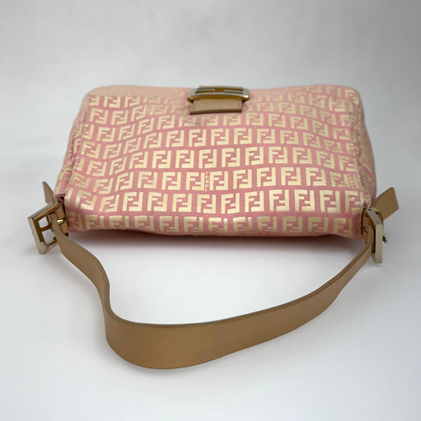Fendi Borsa a spalla Mama Baguette Zucchino Rosa