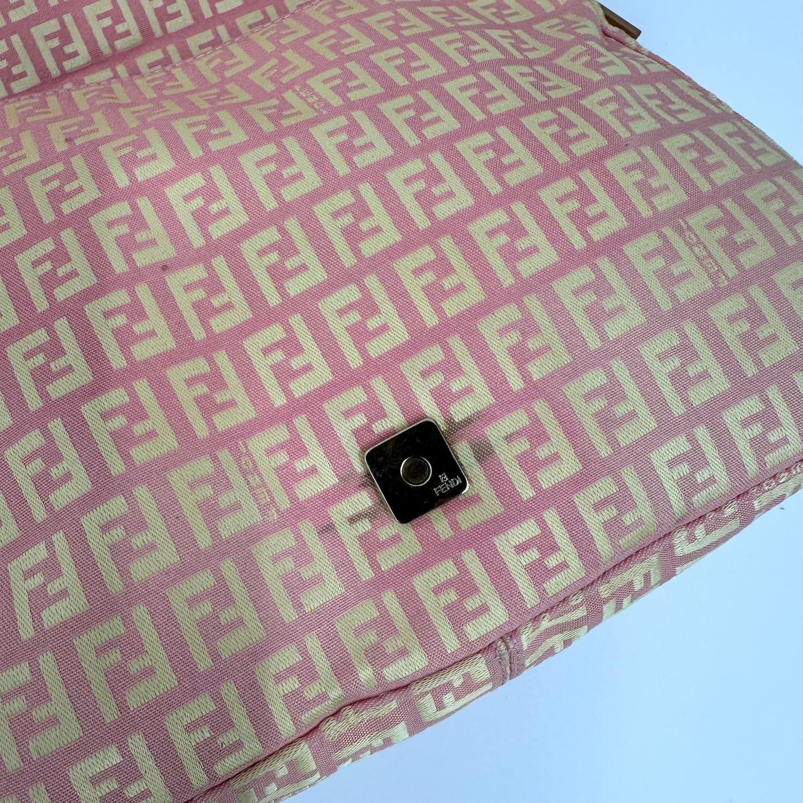 Fendi Borsa a spalla Mama Baguette Zucchino Rosa
