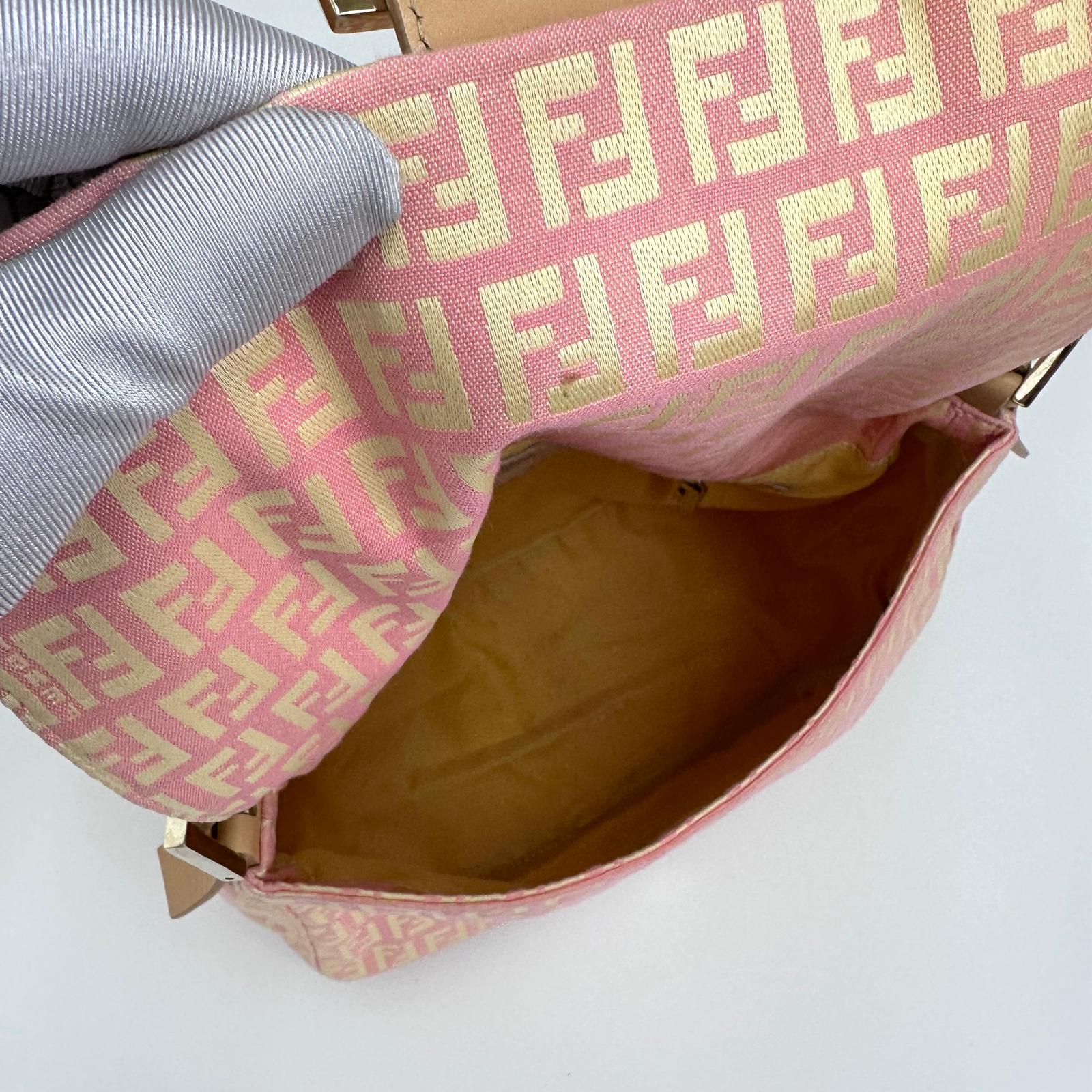 Fendi Borsa a spalla Mama Baguette Zucchino Rosa