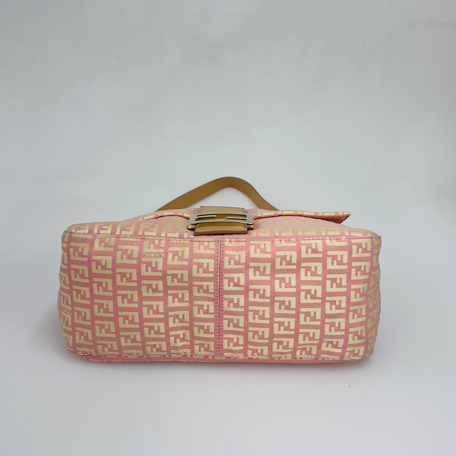 Fendi Borsa a spalla Mama Baguette Zucchino Rosa
