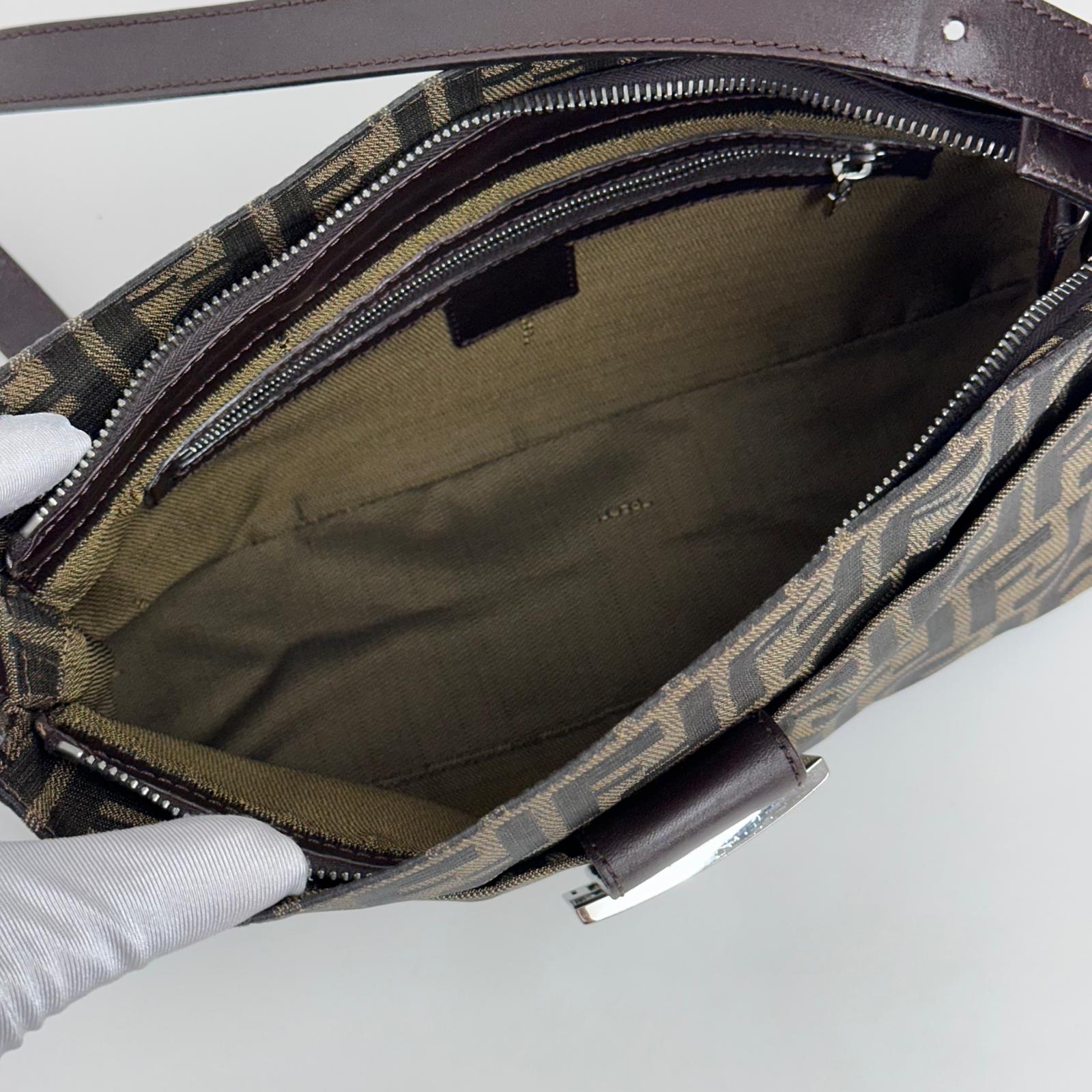 Fendi Borsa a spalla Zucca FF vintage