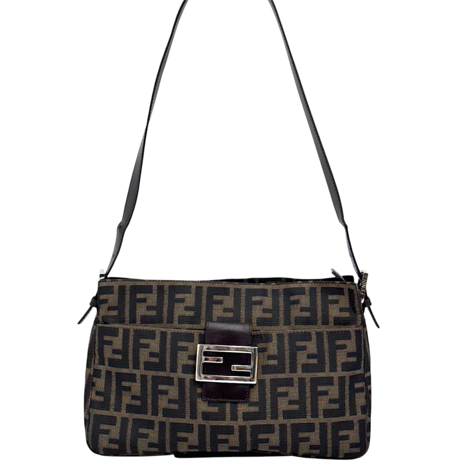 Fendi Borsa a spalla Zucca FF vintage