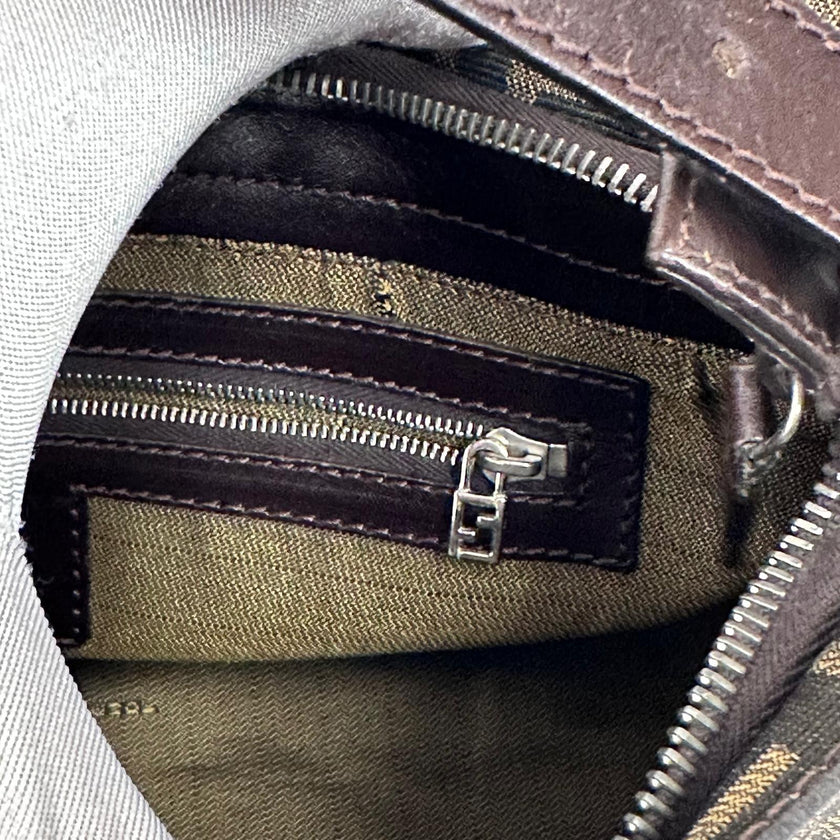 Fendi Borsa a spalla Zucca FF vintage