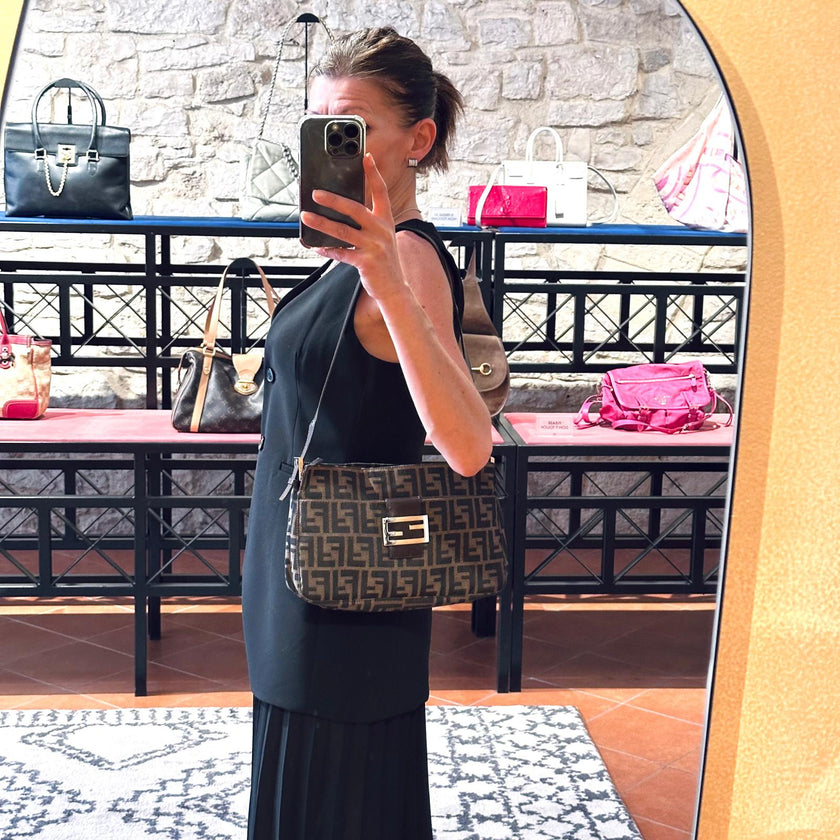 Fendi Borsa a spalla Zucca FF vintage