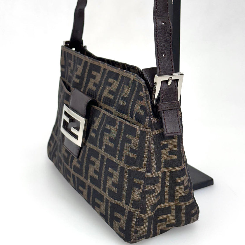 Fendi Borsa a spalla Zucca FF vintage