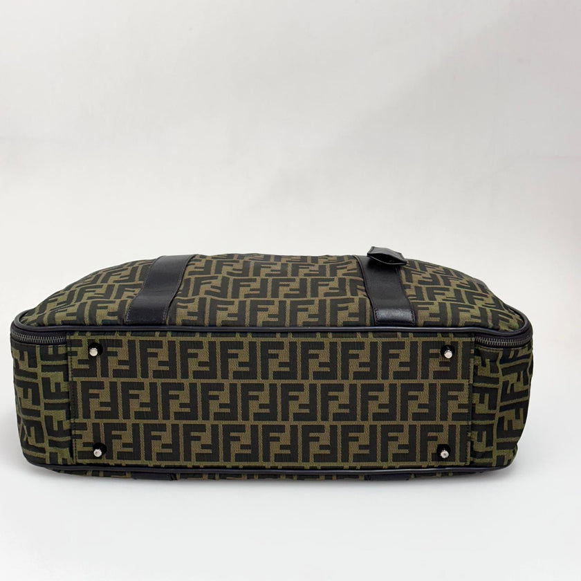 Fendi Borsa da viaggio a mano FF Zucca in tela e pelle