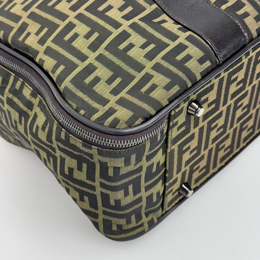 Fendi Borsa da viaggio a mano FF Zucca in tela e pelle