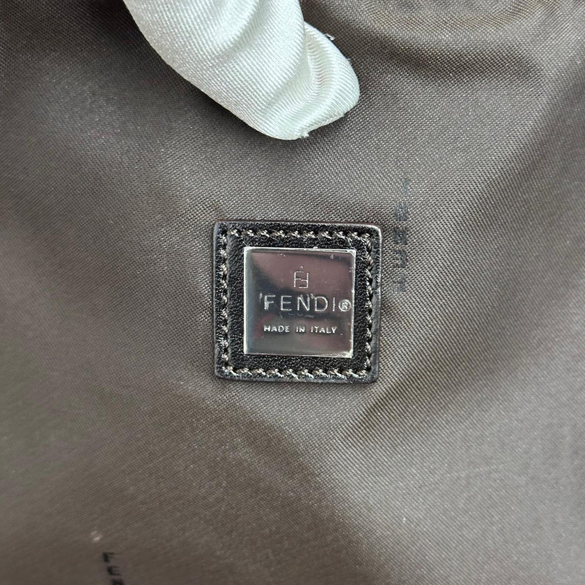 Fendi Borsa da viaggio a mano FF Zucca in tela e pelle