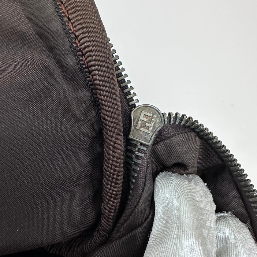 Fendi Borsa da viaggio a mano FF Zucca in tela e pelle