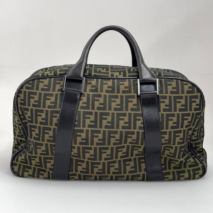 Fendi Borsa da viaggio a mano FF Zucca in tela e pelle