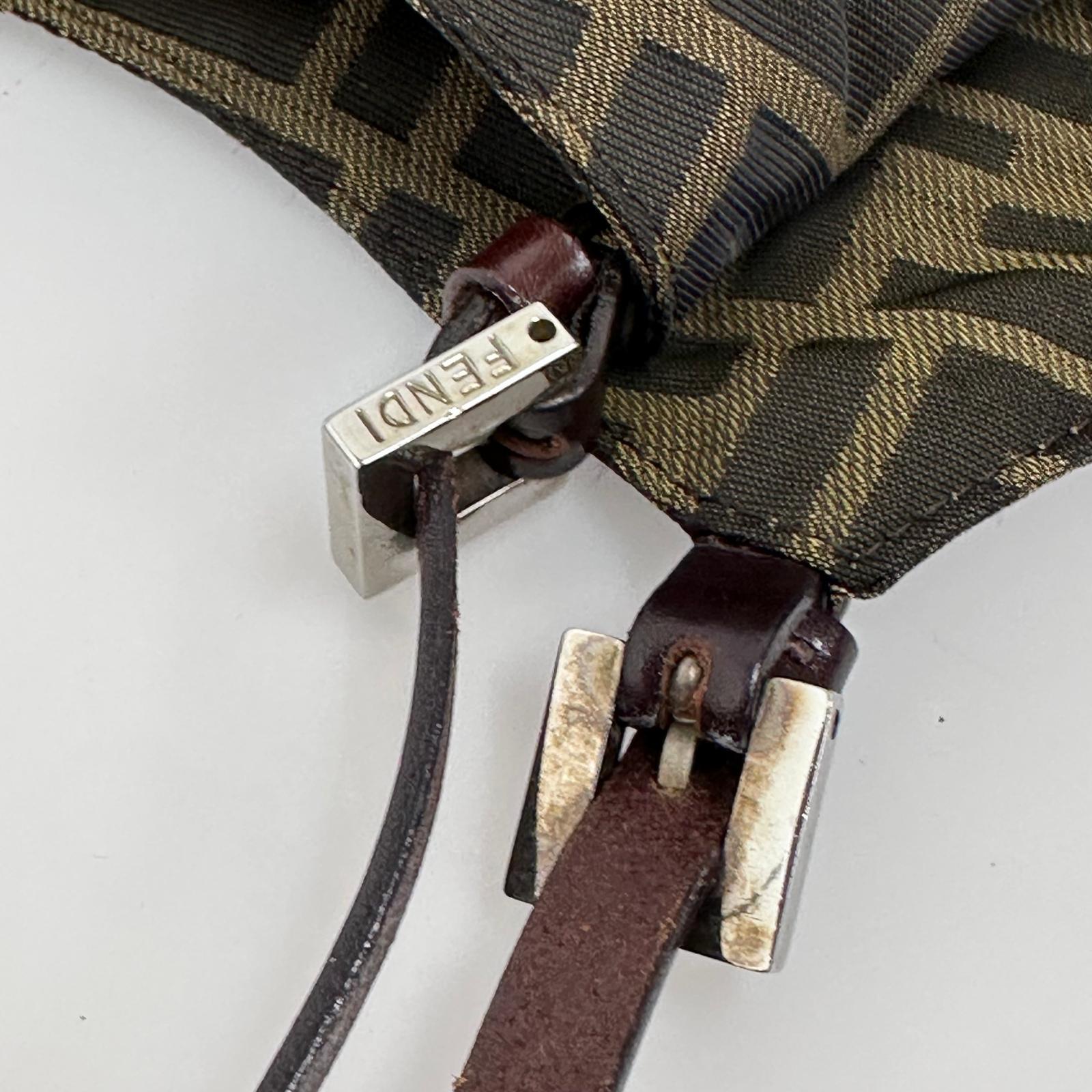 Fendi Borsa shopper a spalla in tela Zucca FF